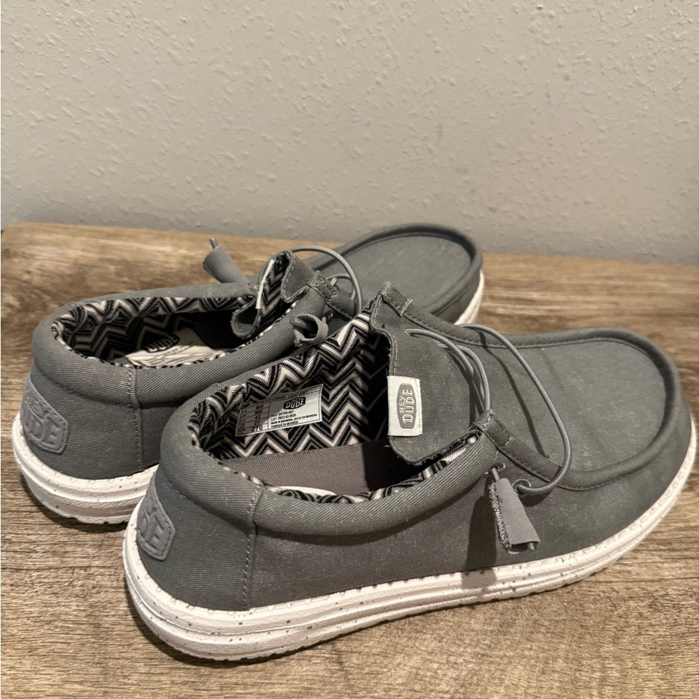 Hey Dude Gray Slip-On Shoes